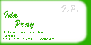 ida pray business card